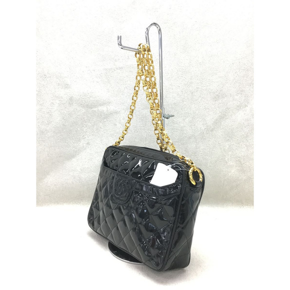 Chanel Leather Enamel Chain Shoulder Bag - Picture 2 of 7
